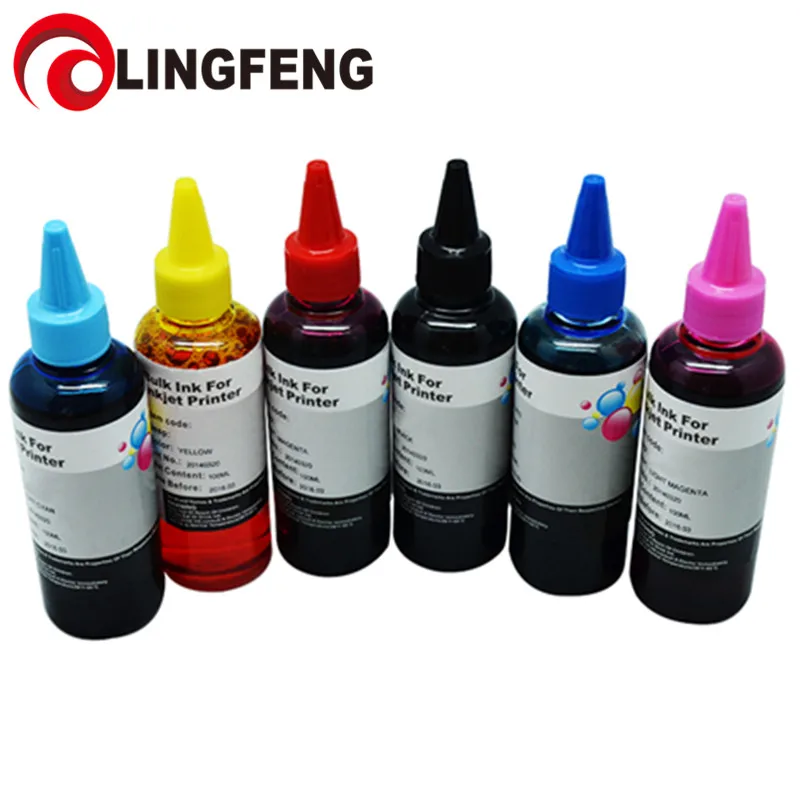 100MLx6 Bottle Universal Refill Ink kit for Epson Canon HP Brother