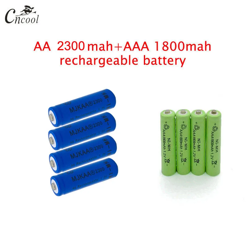 20 шт АА синий 2300 mAh Ni MH Перезаряжаемые батареи + ААА 1800 батареи|Перезаряжаемые