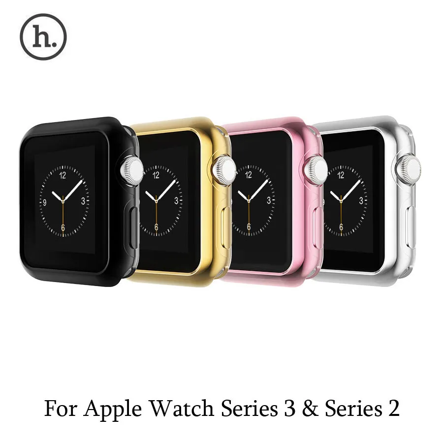 Оригинальный Мягкий силиконовый чехол HOCO для Apple Watch Series 3 Cover 2 позолоченный