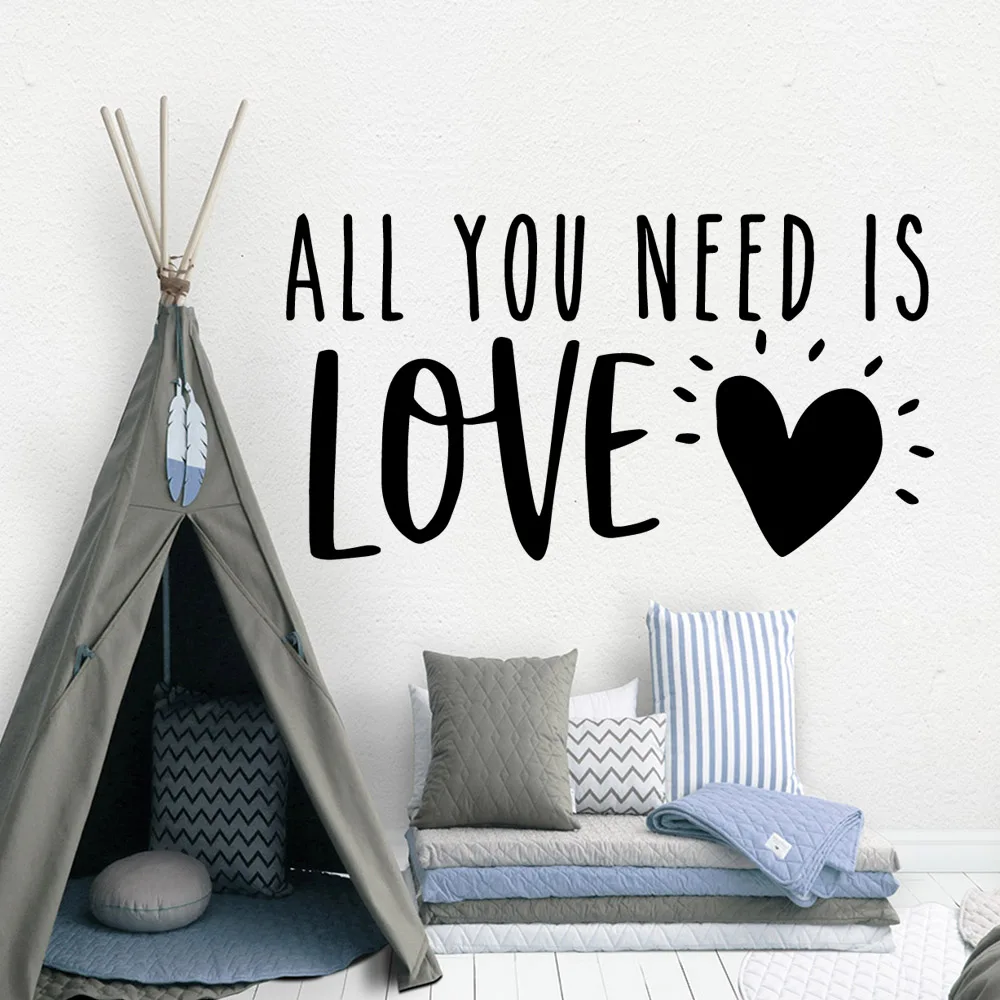 

New Design all you need is love Wall Decal Living Room Removable Mural For Living Room Bedroom Wall Decal Home Decor