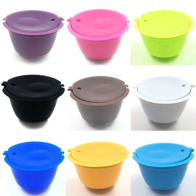 Best Price 1pcs Reusable Dolce Gusto Coffee Capsule Plastic Refillable Compatible Dolce Gusto Coffee Filter Baskets Capsules Multi-Colors
