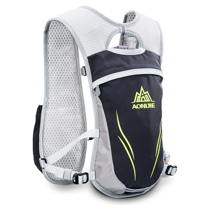 AONIJIE 5.5L нейлоновые гидратационные сумки для бега, походный рюкзак, жилет, марафон, велосипедный рюкзак, рюкзаки - Цвет: Gray