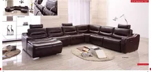 cow genuine/real leather sofa set living room sofa sectional/corner sofa set home furniture couch/sofa setional U shape big size