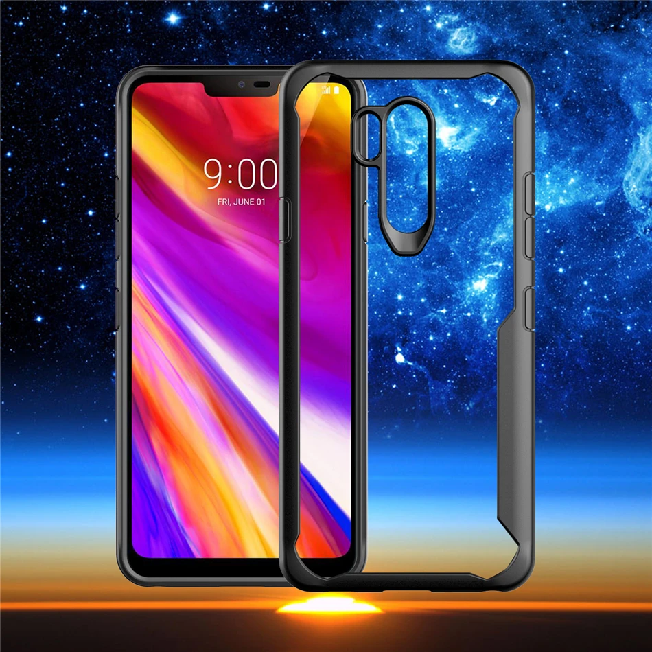 

For LG G7 ThinQ V40 Air Cushion Bumper Phone Case Crystal Clear Hard Plastic Silicone TPU Gel Slim Fit Protection Cover Fundas