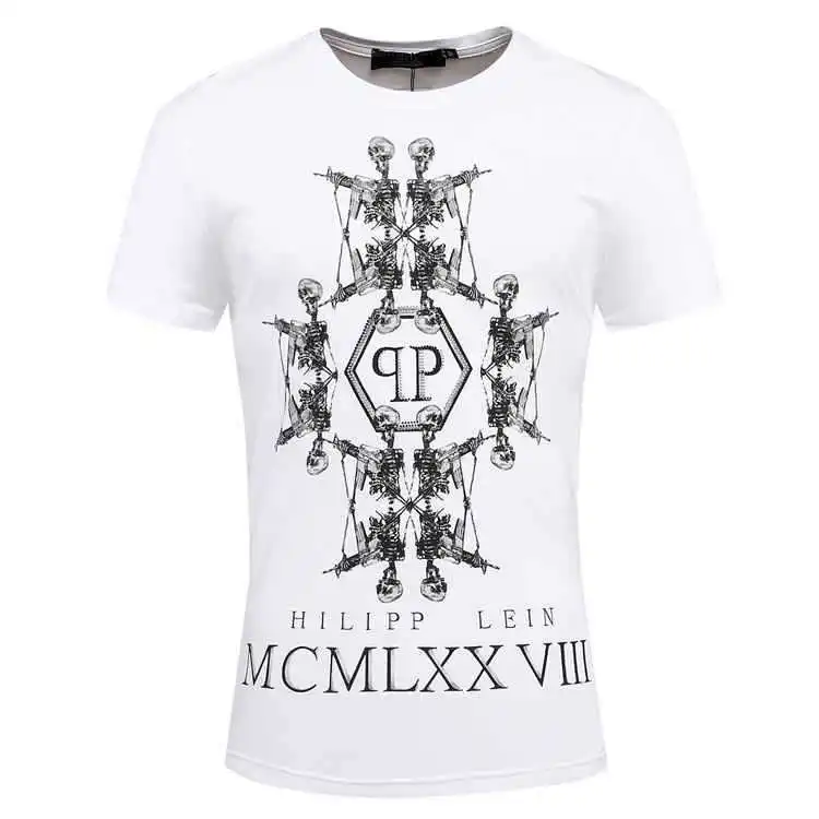 Special Design Casual 100% Cotton Men T-Shirts Famous Brand 3D Skull Print Male Tees Creative Short Sleeves O-Neck Tops Clothing | Мужская