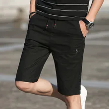 Мужские шорты Повседневное хлопок шнурок прямо по колено брюки с карманами одежда приятно Vogue мужской высокое качество большой Размеры