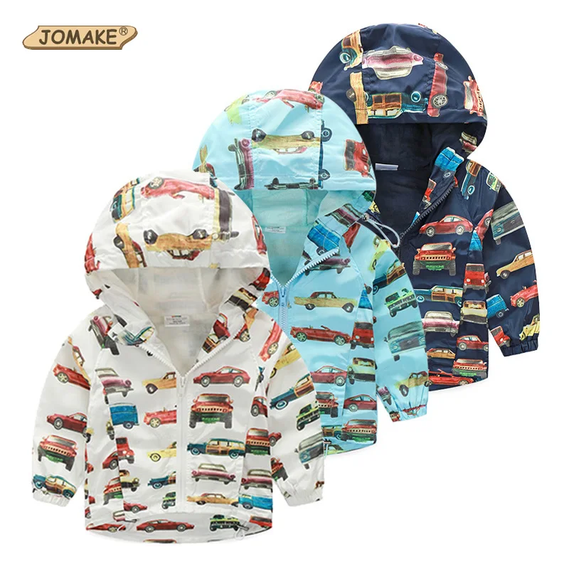 Children Jackets For Boys 2017 Spring Summer Hooded Printed Car Baby Boys Outerwear & Coats 2 10