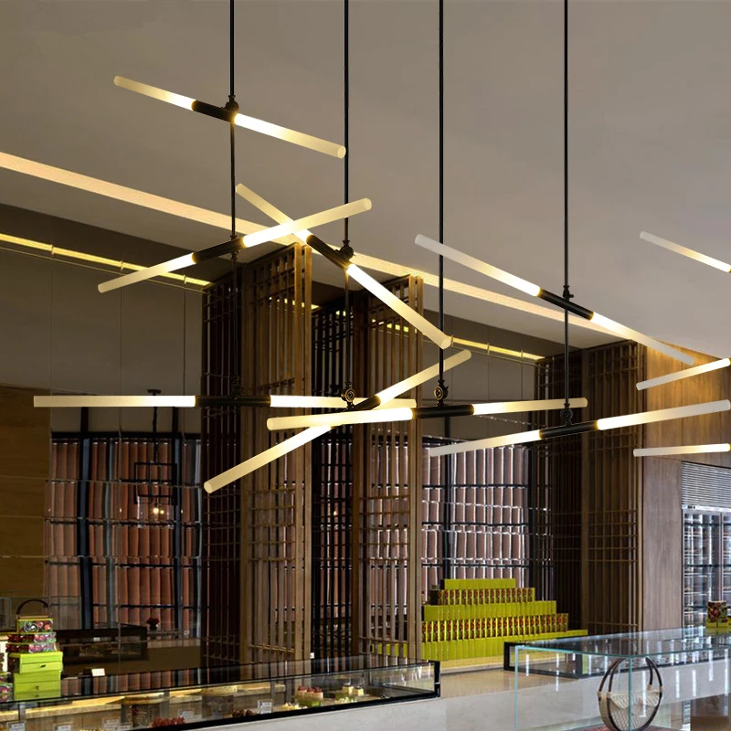 Arts-Deco-AC85-265V-Modern-Led-Pendant-Lights-For-Lobby-Dining-Living-Room-Gold-Black-Acrylic