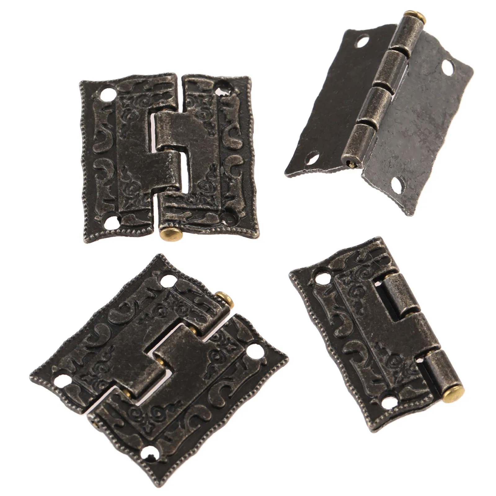 4Pcs 26*23mm Antique Bronze Hinges Furniture Accessories