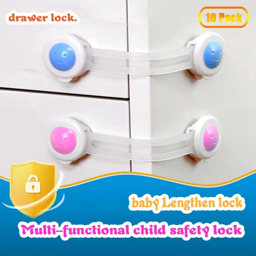 10Pcs/Set Baby Drawer Door Lock Children Security Protection For Toddler Child Safety