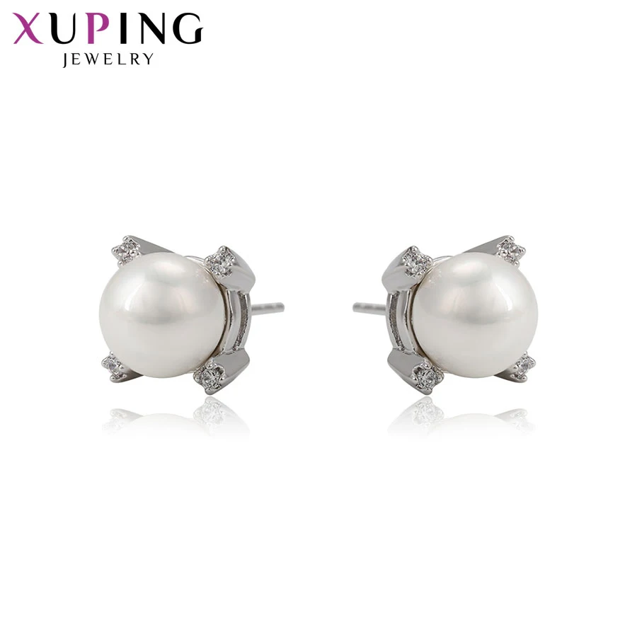 

Xuping Newest Trendy Stud Earrings for Women Imitation pearl Jewelry Simple Modern Elegance Design Birthday Gift S178.5-97854