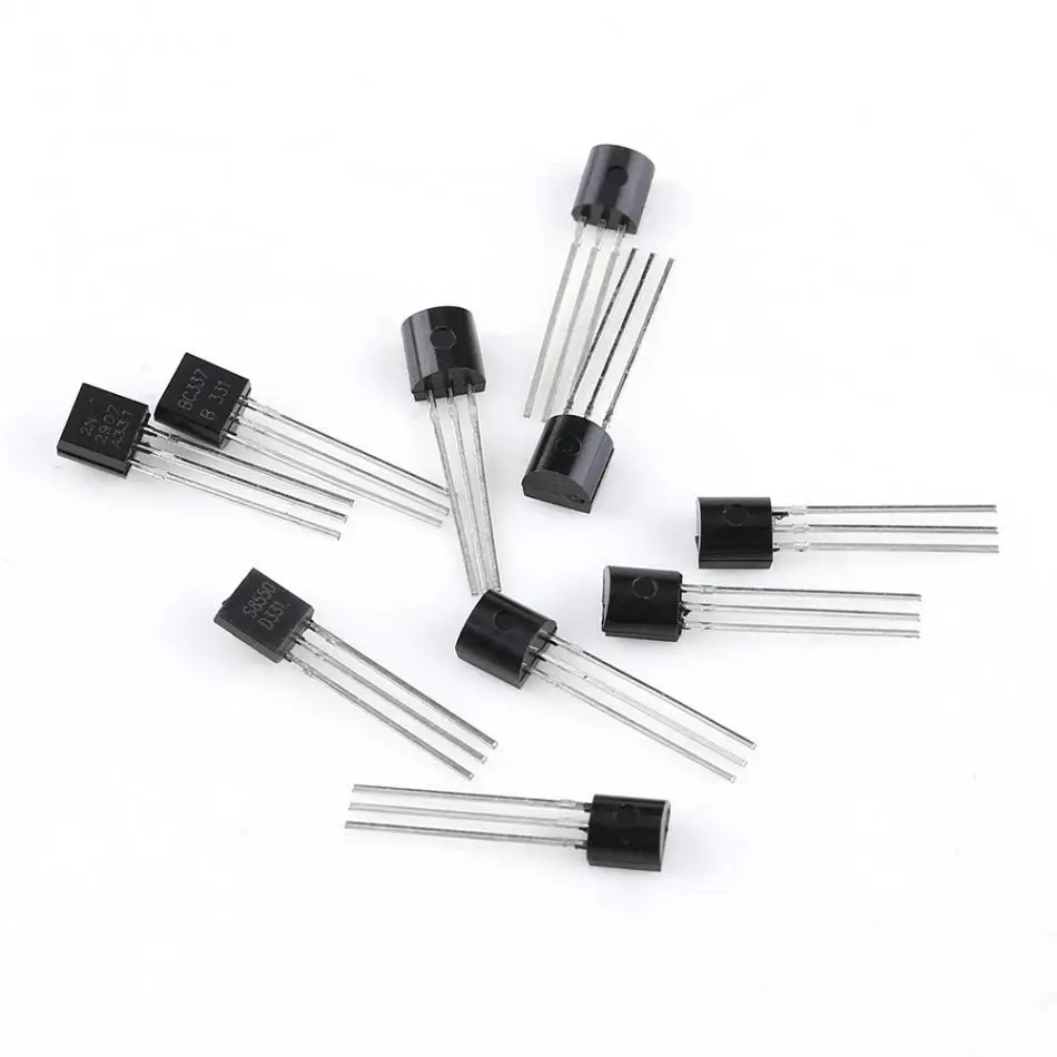 200pcs 10 Values Silicon Transistors Assortment BC337 2N3904 2N2222 Transistor Kit BC327 2N2907 2N3906