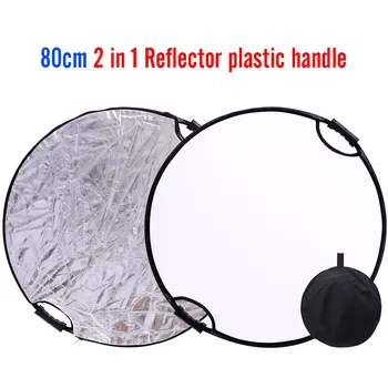 

32" 80cm 2 in 1 Round Photography/Photo Reflector Portable Light Round Reflector with Zipped Round Carrying Bag CD15