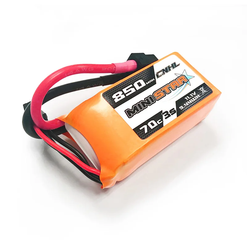 3 шт CNHL MiniStar 850 mAh 11,1 V 3 S 70C Lipo батарея с вилкой XT60