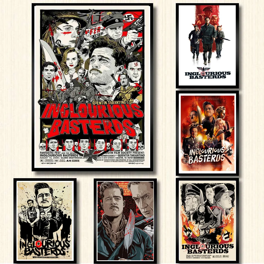 

Poster And Prints Hot Quentin Tarantino Inglourious Basterds Movie Classic Art Painting Wall Pictures For Living Room Home Decor