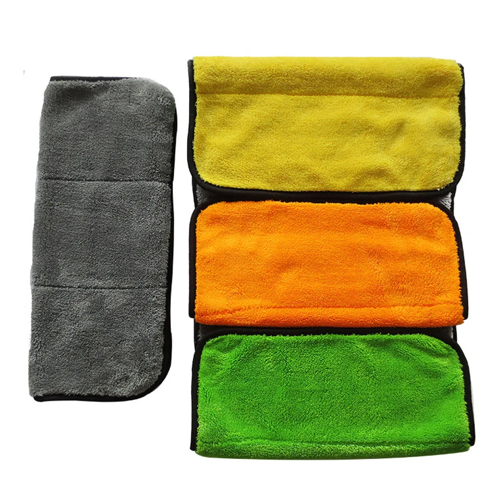 1pc Double Sides Car Wash Towel coral fleece/coral velvet Microfiber