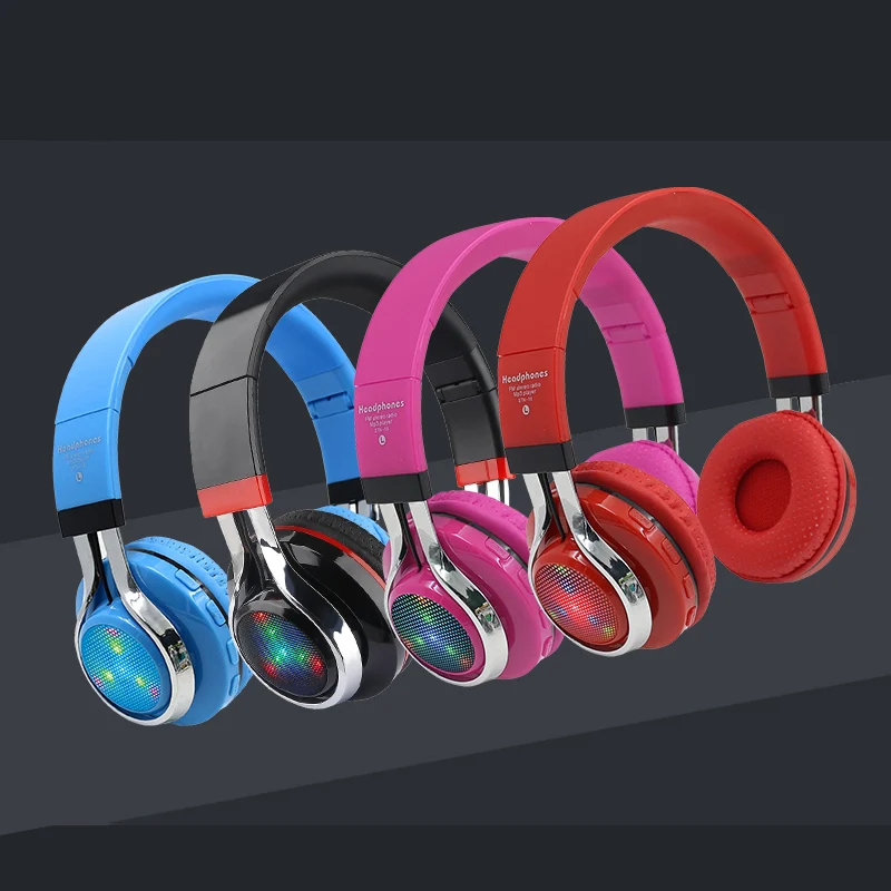 TOPROAD светящиеся стерео шлем Аудио Bluetooth наушники беспроводной большой гарнитура