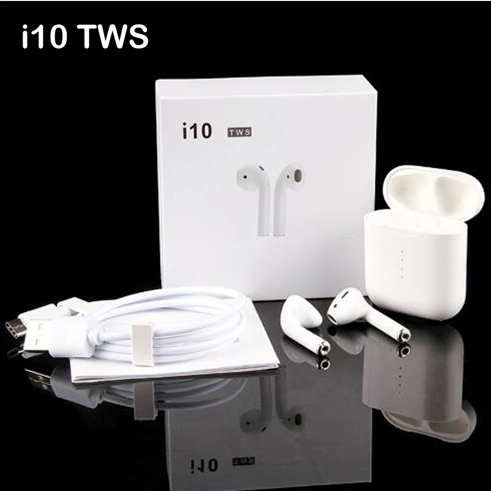 

i10 TWS Bluetooth 5.0 Earbuds Earphones 3D Surround Support Touch Control Wireless Charging Binaural Calling automatic boot