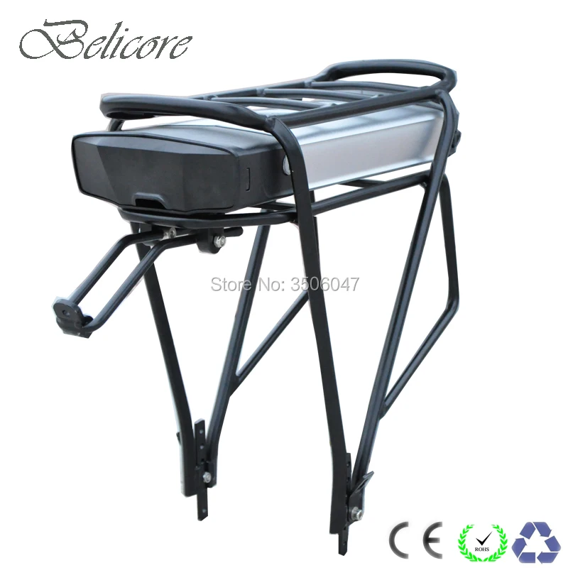 

14S korea 18650 cells power electric bike li-ion battery 52v 11.6ah 12ah 12.8ah 13ah 14ah rear rack style e-bike battery