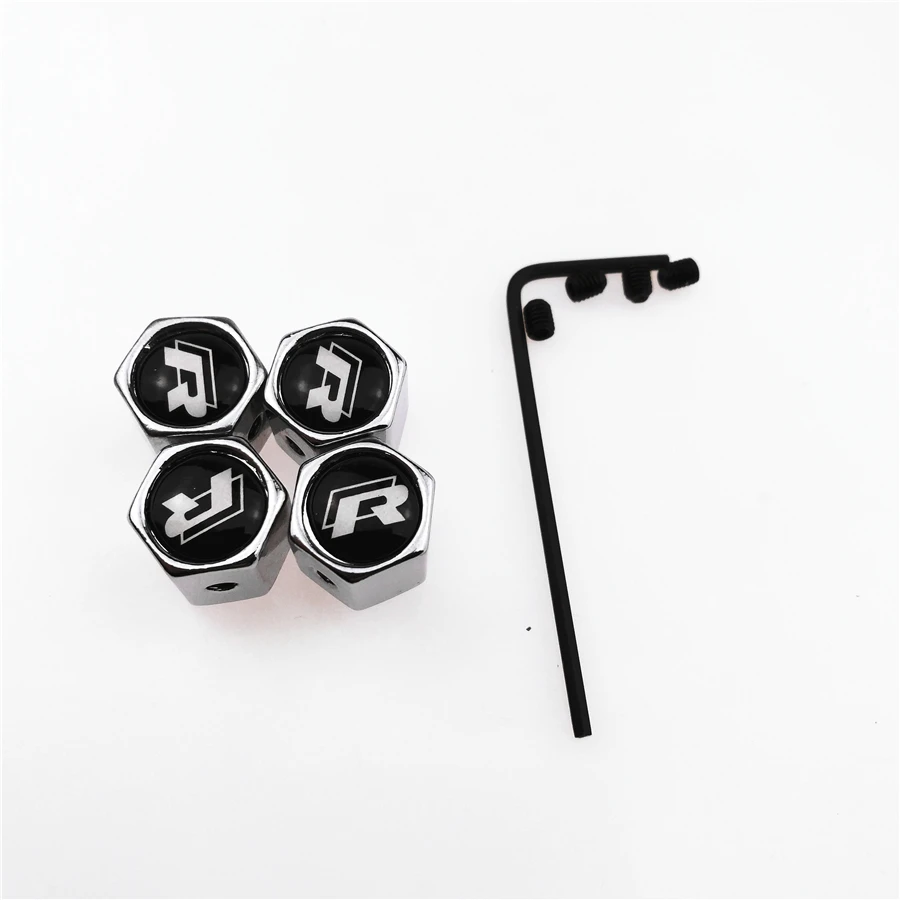 accessories Anti theft valve cap for Volkswagen Rline VW R Polo Golf 6