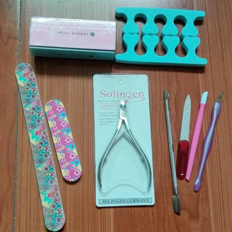 Buy 9Pcs Manicure Tool Set Kit Nail Art Stainless