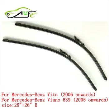 

Free shipping car wiper For Mercedes-Benz Vito (2006 onwards) and Viano 639 (2005 onwards) 28"+26"R fit pinch tab wiper arm