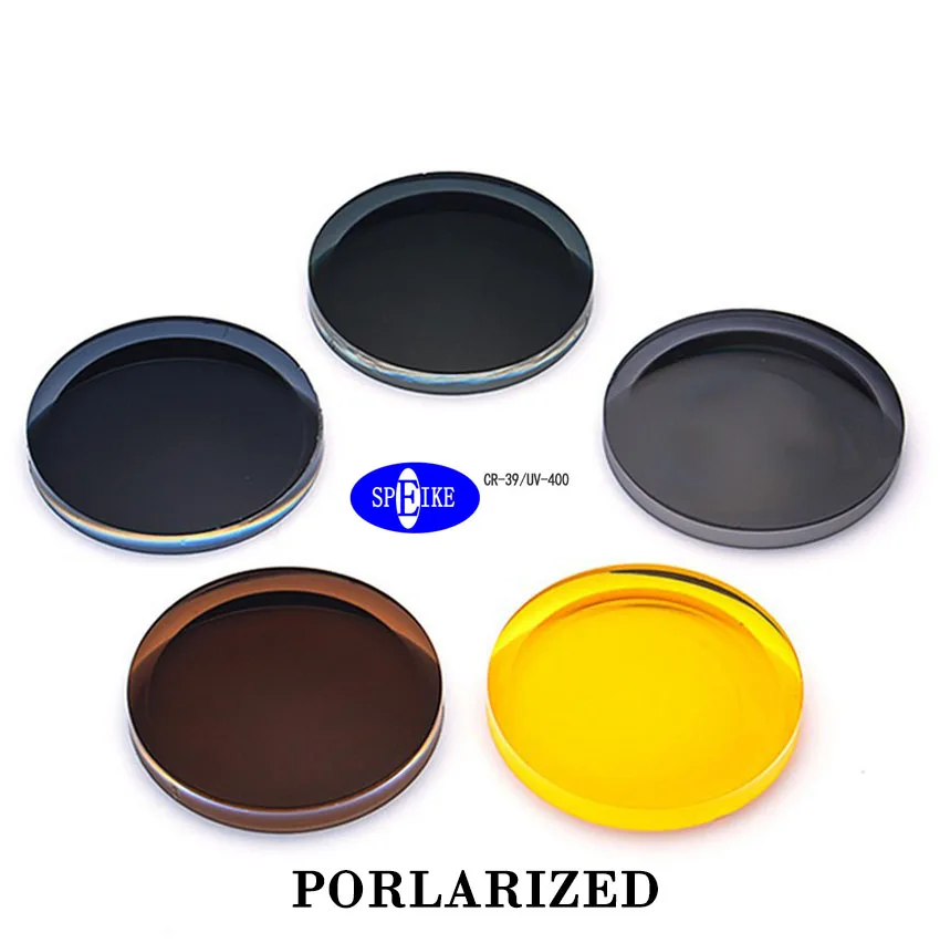 SPEIKE customized tinted myopia porlarized sunglasses lenses Anti-reflective Aspheric myopia sunglasses 1.74 lenses UV400
