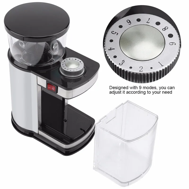 Automatic Electric Coffee Grinder Machine Coffee Burr Mill Storage Capacity Beans Mill Herbs Nuts Sonifer US/EU Plug Automatic Electric Coffee Grinder Machine Coffee Burr Mill Storage Capacity Beans Mill Herbs Nuts Sonifer US/EU Plug