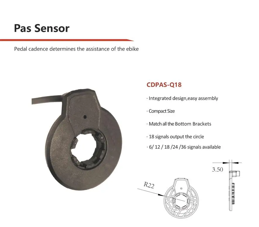Okfeet PAS сенсор 12 магентов педаль помощник сенсор ультра тонкий CDV12L_B электрические велосипеды конверсионный комплект запчасти более быстрый ответ
