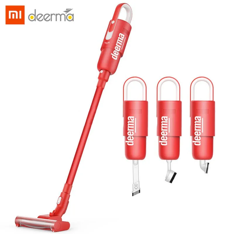 

YOUPIN Deerma VC21 Cordless Vacuum Cleaner 2200mAh Capacity Mute Handheld Stick Aspirator Unique red Version for Home and Car