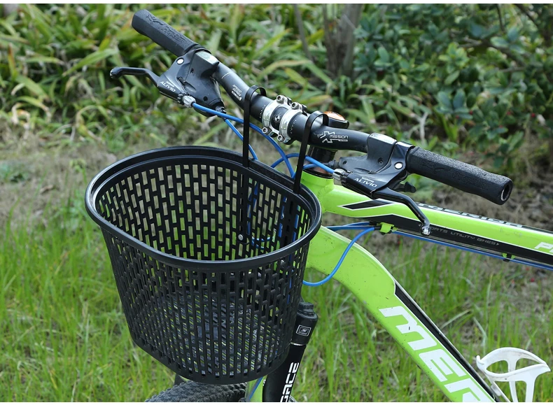 Cheap Hanging Handlebar Pannier Portable Mesh Bicycle Front Baskets PP Plastic Bike Basket  Foldable Bicycle MTB Bike Accessories 8