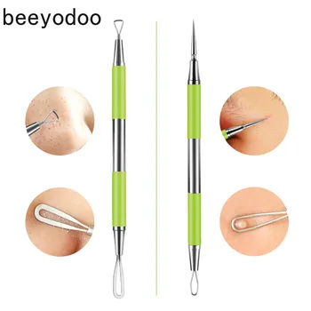 

2pcs Stainless Steel Blackhead Remover Tool Comedone Acne Pimple Needles Belmish Extractor Black Head Removal Kit Makeup Tools