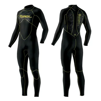 

Wetsuits Men's Premium Neoprene 5mm Full Suit COLD WATER BEST SELLER Black Bio Fleece Thermal Lining