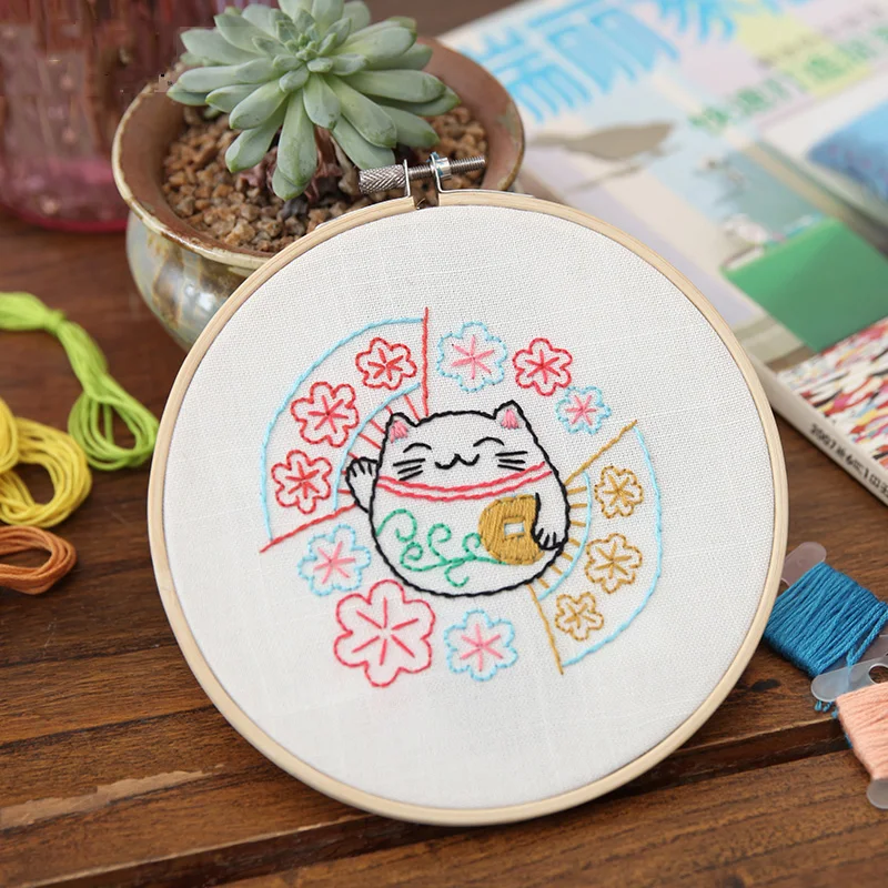 1 шт. мультфильм DIY ленты вышивка для начинающих рукоделие Наборы крест стежка