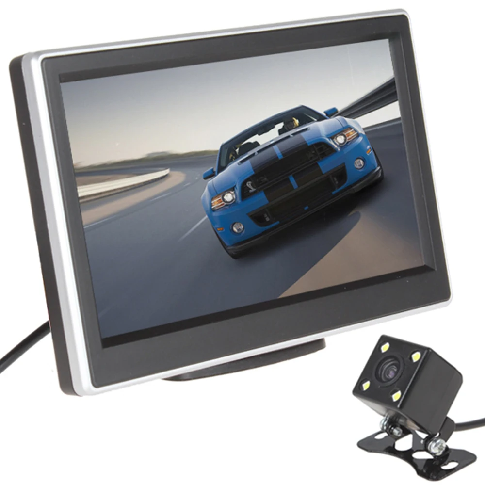 

5 Inch 480 x 272 Pixel TFT LCD Color Car Rear View Monitor with 420 TV Lines 170 Degrees Lens Night Vision Camera