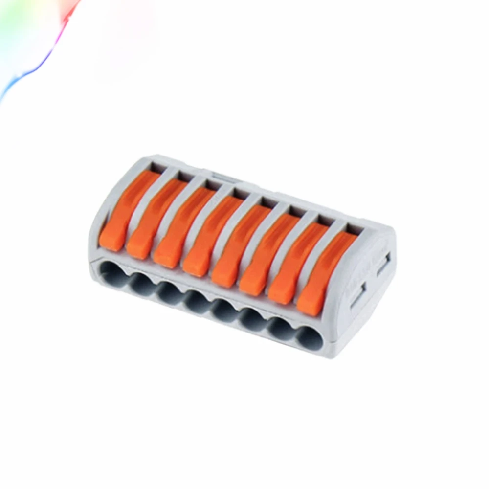 

10Pcs 222-418 Wiring Cable Connector 32A/250V Conductor Terminal Block Threader Splitter 0.08-2.5mm PCT-218
