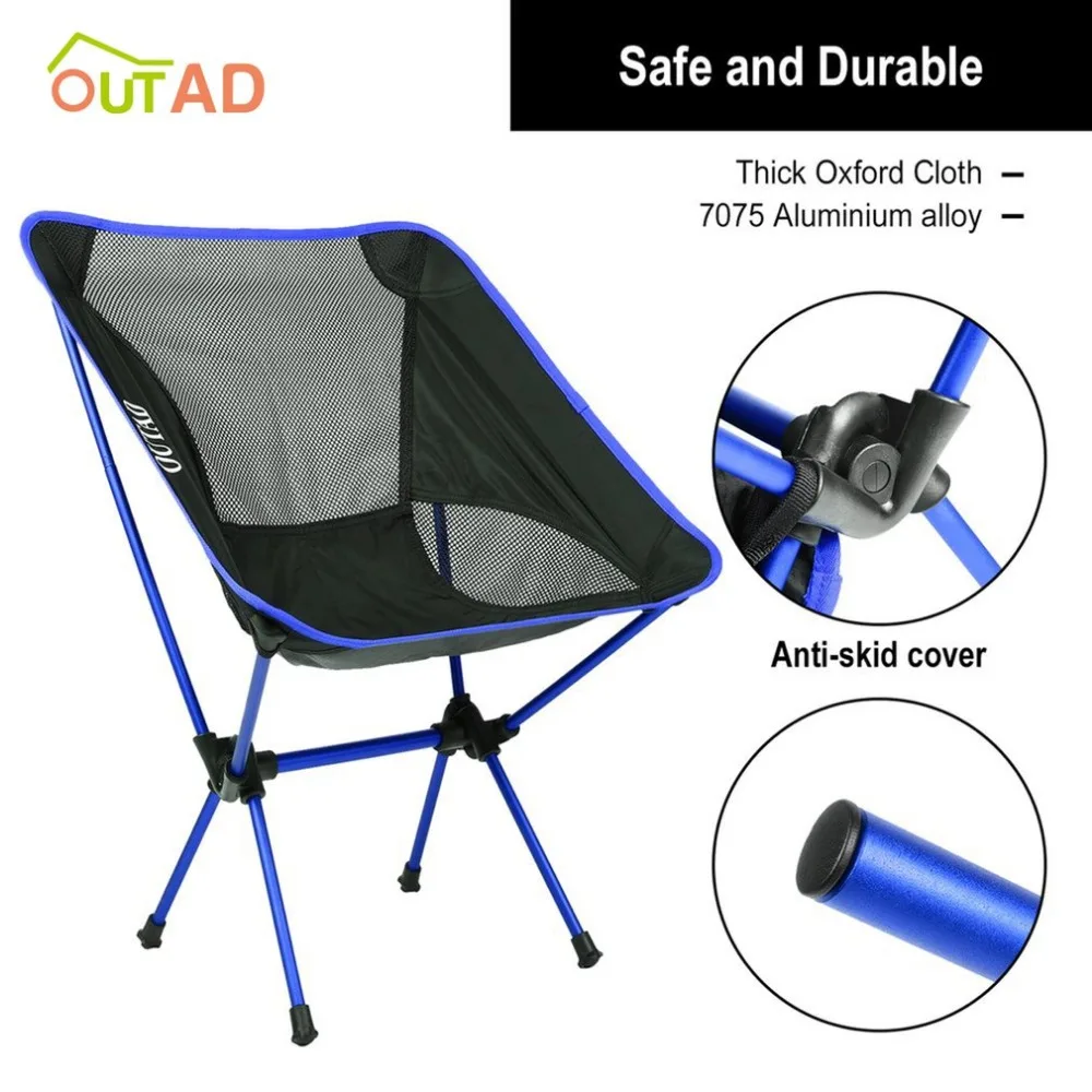 

Newest Modern Ultralight Heavy Duty Folding Chair Seat For Outdoor Camping Fishing Picnic Beach Activities With Bag