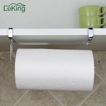 

LeKing Stainless Steel Paper Towel Holder Kitchen Storage Rack Cabinet Holder Bathroom Organizer Shelf Storage Hook