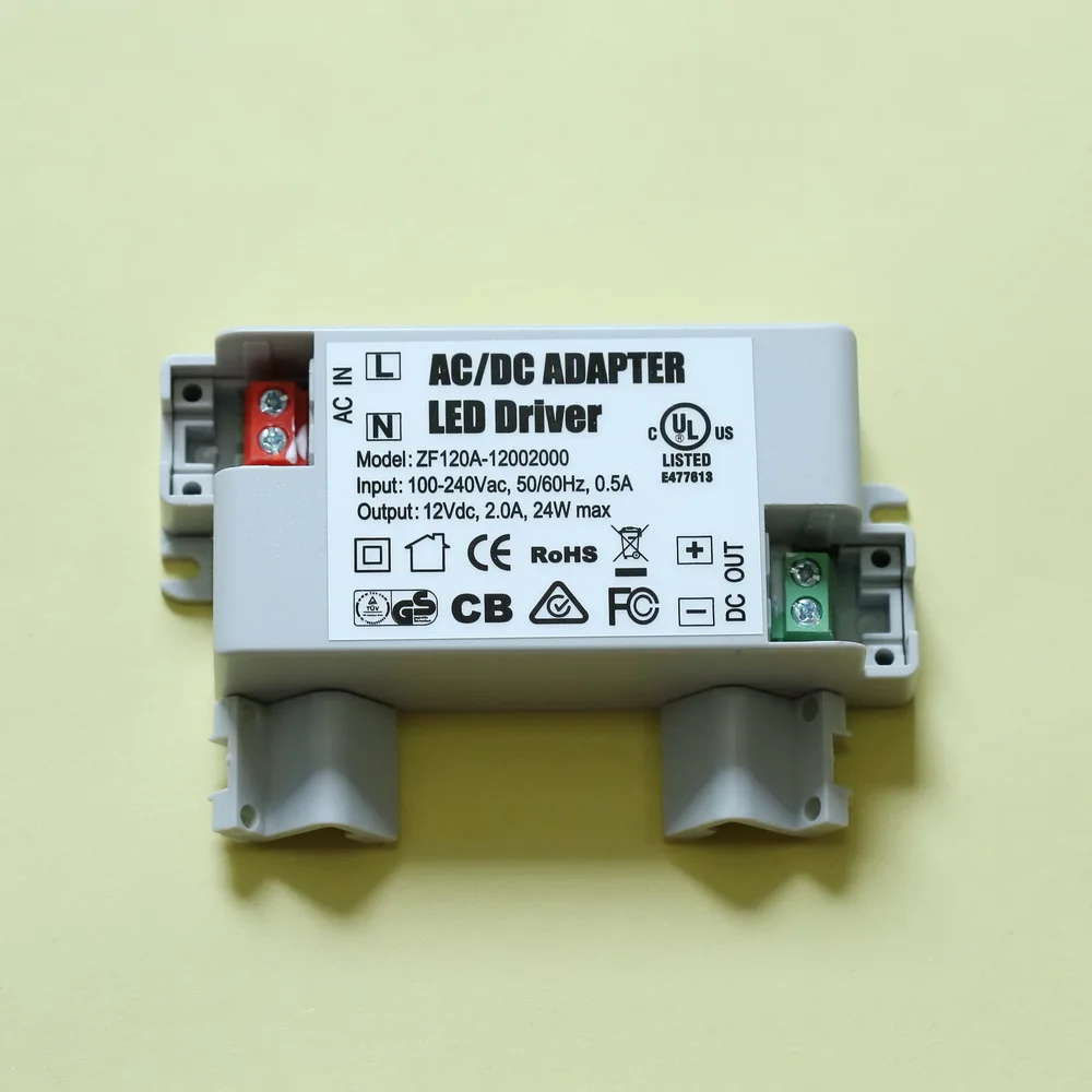 50 шт./лот, завод прямой, 12V24W светодиодный драйвер, Светодиодный драйвер питания