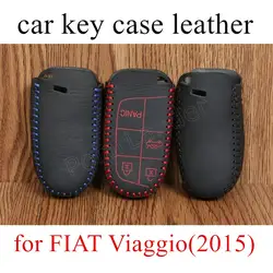 Самое лучшее качество ключи от машины Дело Ручное шитье автомобильный аксессуар новый стиль подлинное качество кожаный чехол DIY для Fiat Viaggio