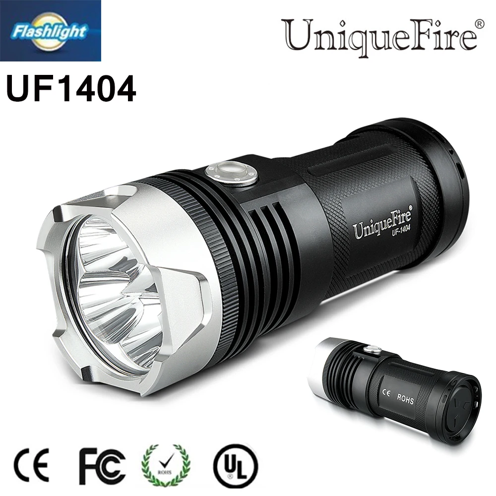 

Super Bright UF-1404 4* XP-L LED Flashlight High Power 5 Modes 4000 Lumen Torch Strong Light For Camping Hiking