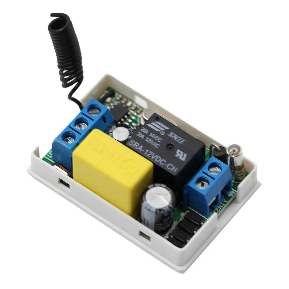

New Arrival AC220V 10A Relay 1 CH RF Wireless Remote Control Switch Receiver with Case not Include Transmitter 315 /433MHZ