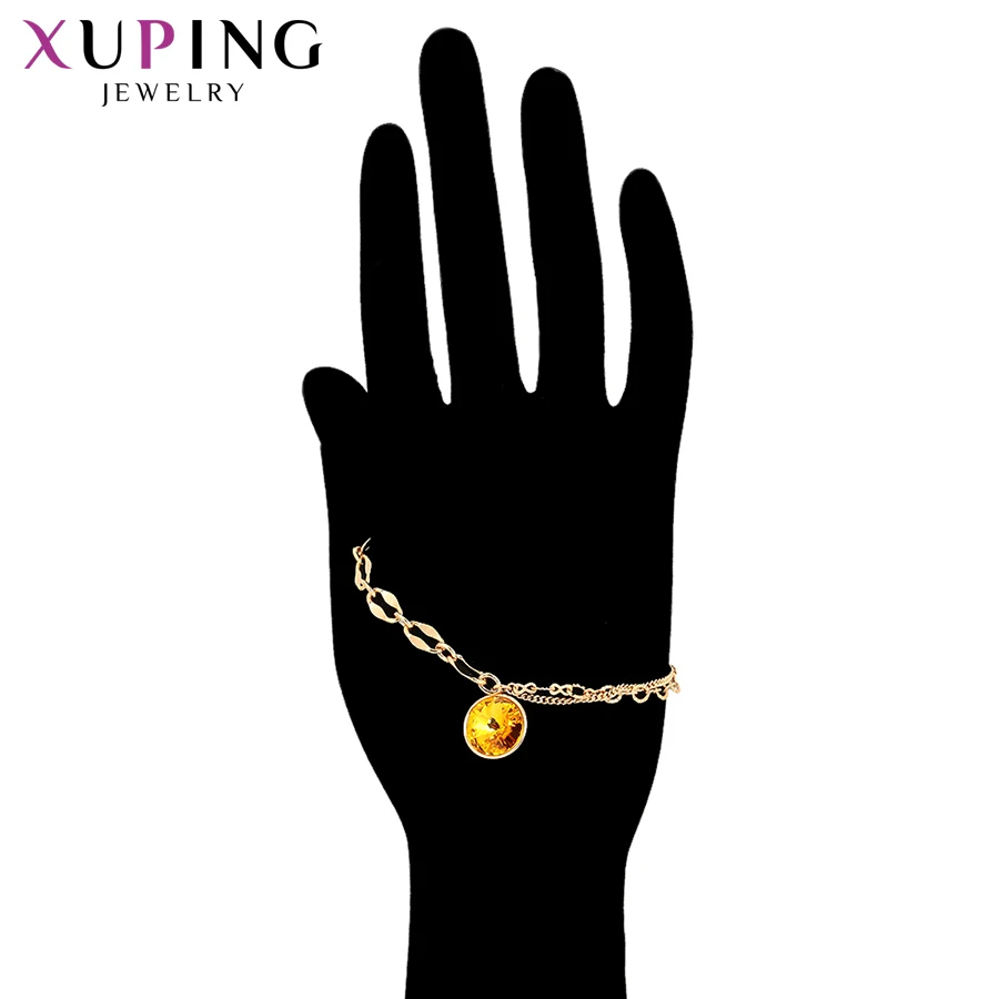 Xuping модные красивые браслеты с кристаллами от Swarovski ювелирные изделия подарочная