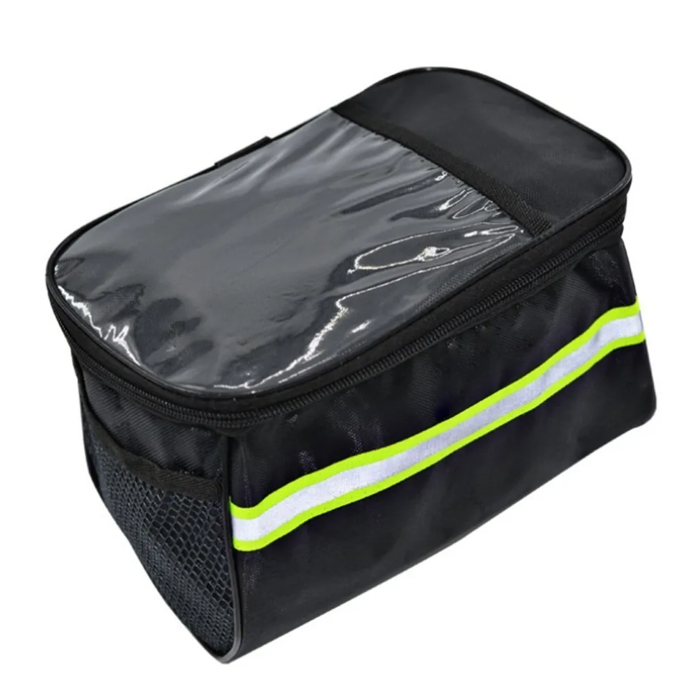 Discount Large Capacity Polyester Bike Bicycle Front Basket Durable Waterproof Tube Handlebar Bag Outdoor Sport Accessories 3