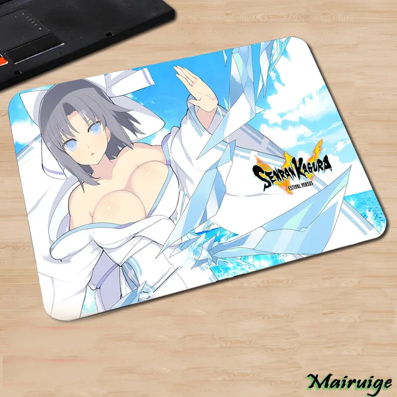 Mairuige Популярные Senran Kagura аниме милые девушки шаблон коврик для мыши маленький