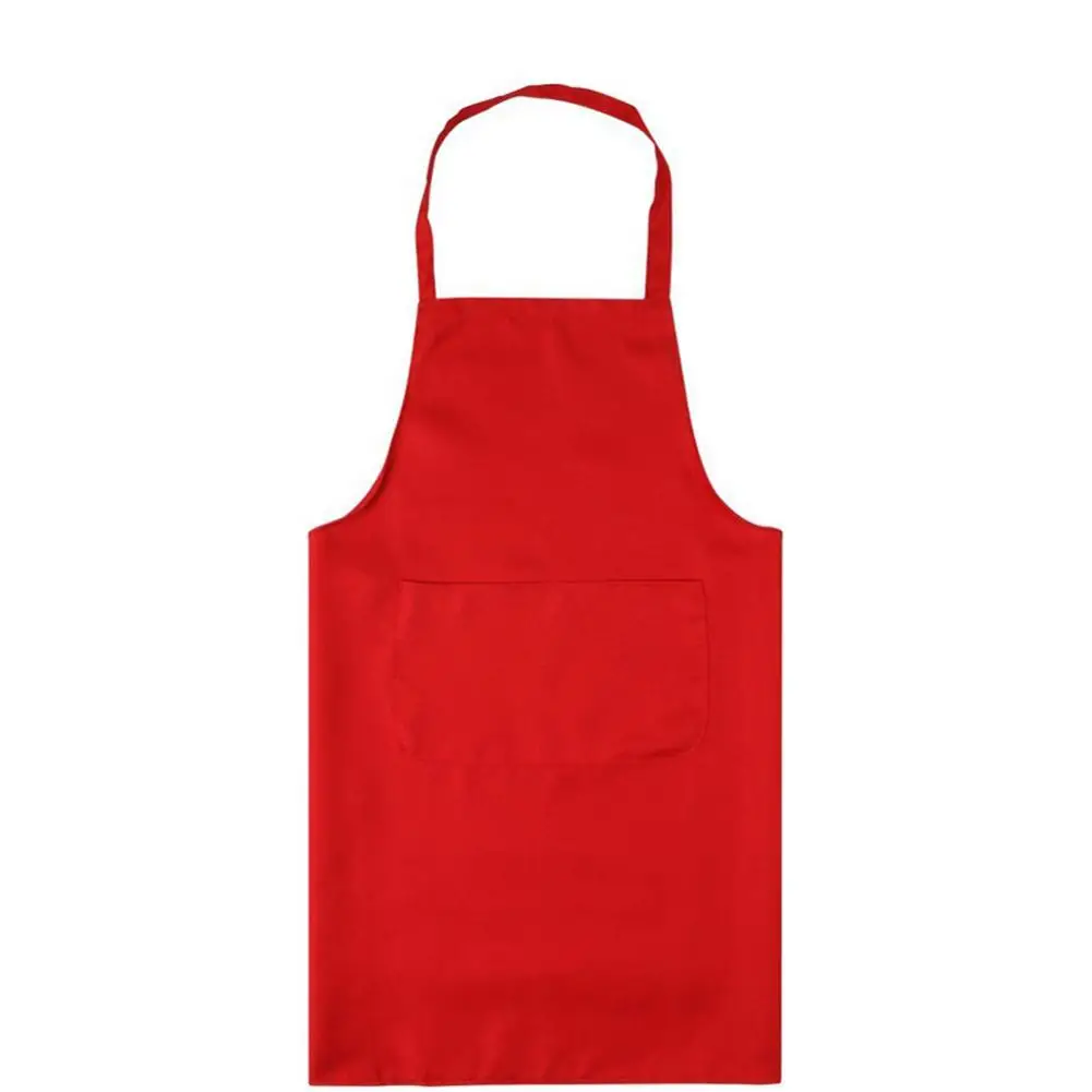 WITUSE Waterproof Red Aprons Sleeveless Cooking Women Ladies Aprons Kitchen Restaurant Hotel Adult Chef Cotton Polyester Apron