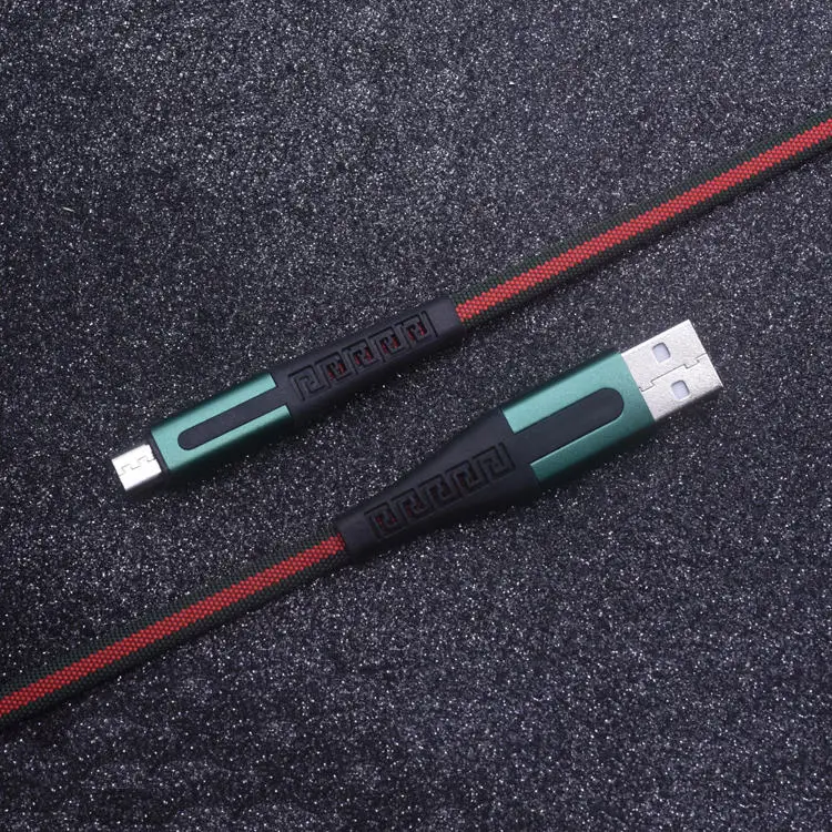 Micro USB кабель 2A нейлоновая оплетка Быстрая зарядка USB кабель для передачи данных для samsung Xiaomi LG Android мобильный телефон USB плоский зарядный шнур - Color: Green