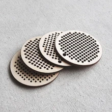 Крестиком пустой кулон круг 50 мм деревянная серьга