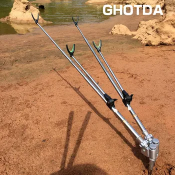 

Fishing Rod Bracket for Two Rods Rod Holder Pole Bracket Tool Stainless Steel 360o Rotating Fishing Tools Fishing Accessories