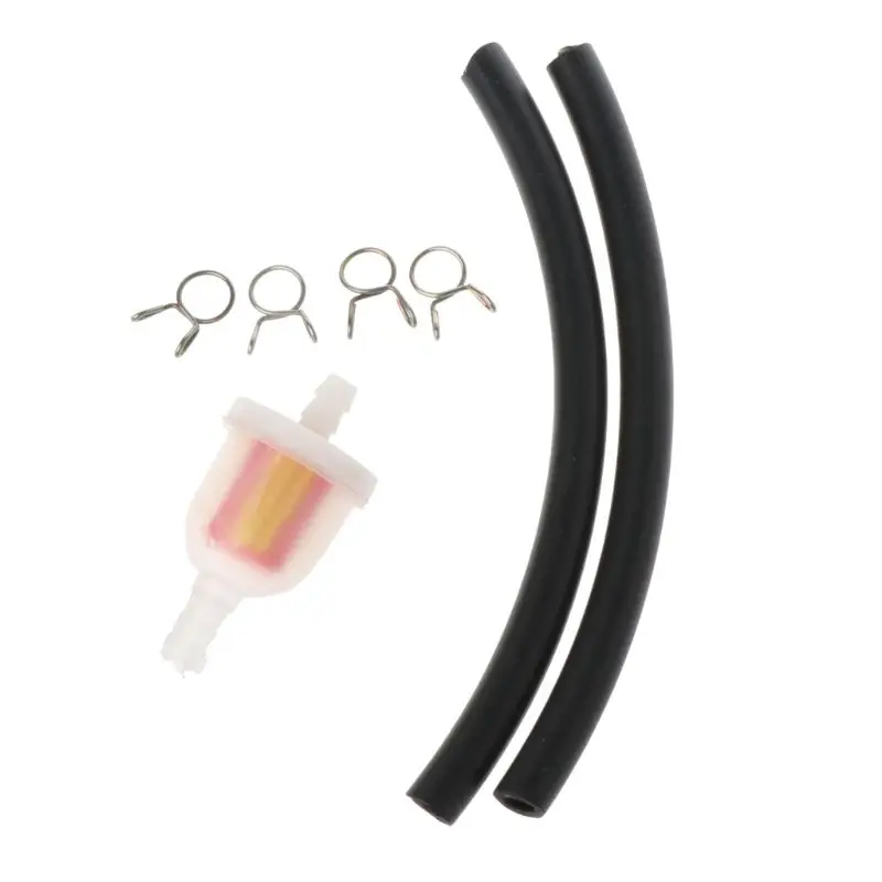 

Hot New 1 Set Motorcycle Fuel Petrol Tank Inline Filter & Hose Pipe With Clips For Mini Moto Dirt Bike ATV Quad